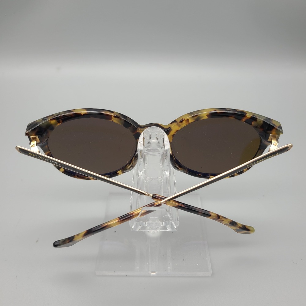 Balenciaga BA76-D Sunglasses Havana Tortoise Gold Cat Eye Made in Italy - Picture 2 of 11